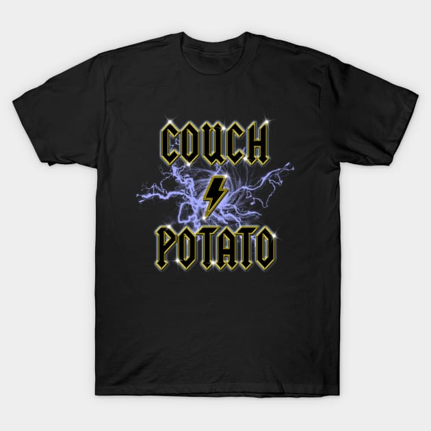 Heavy Metal Couch Potato T-Shirt by Eggy's Blackberry Way